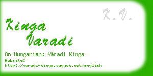 kinga varadi business card